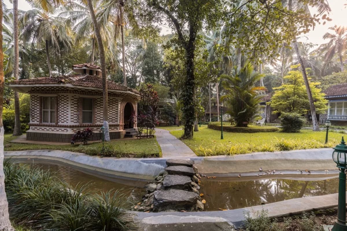 Traditional villas and gardens at Kairali