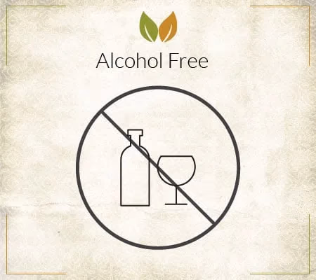 Historical retreat artwork reading Alcohol Free.