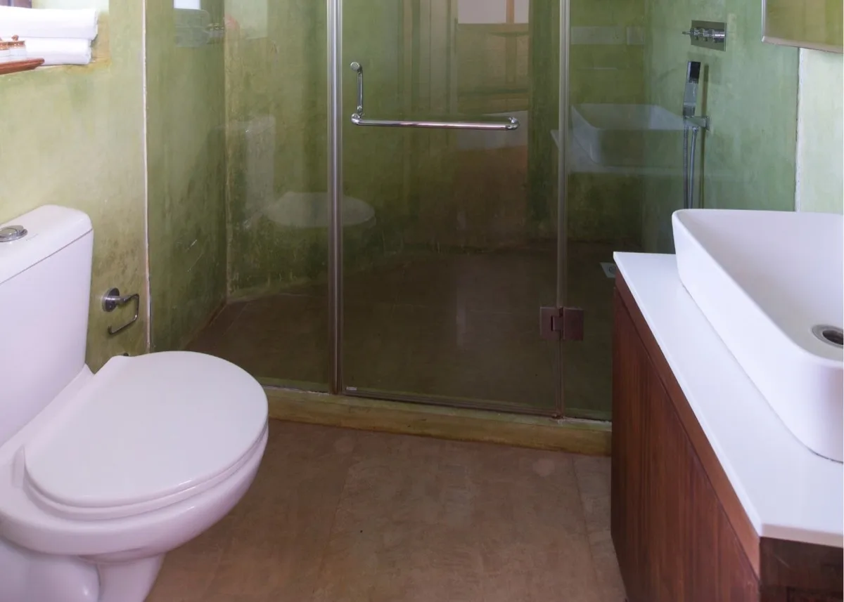 Badkamer van de Deluxe Villa met afgesloten douche