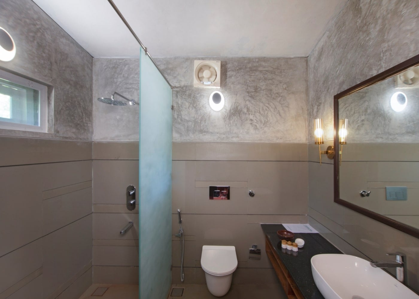 Classic Villa view — lush medicinal garden surroundings