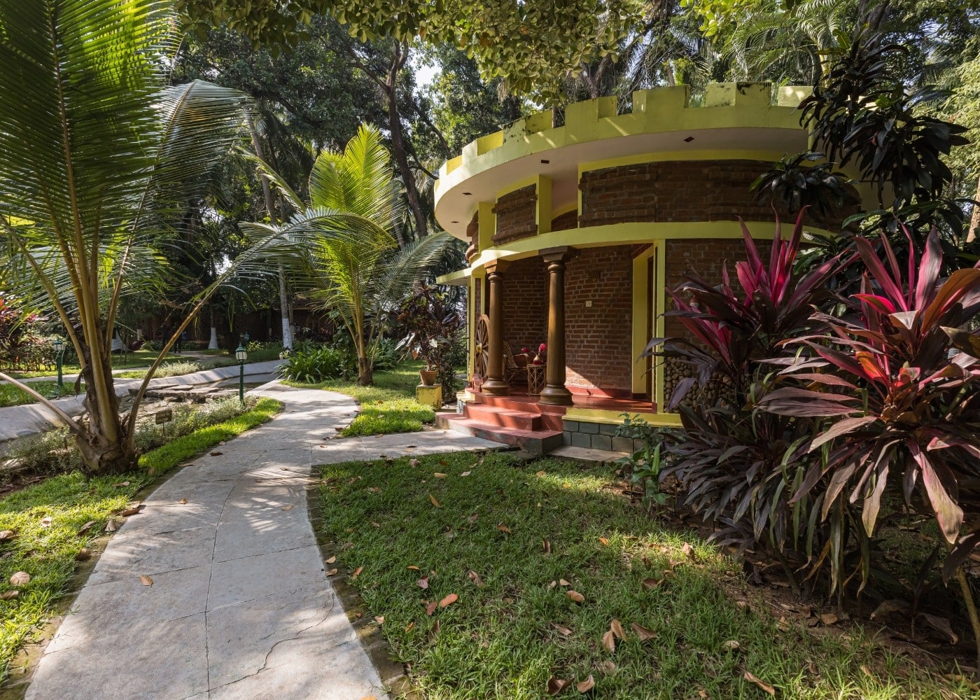 Deluxe Villa living area — modern amenities with Ayurveda touch