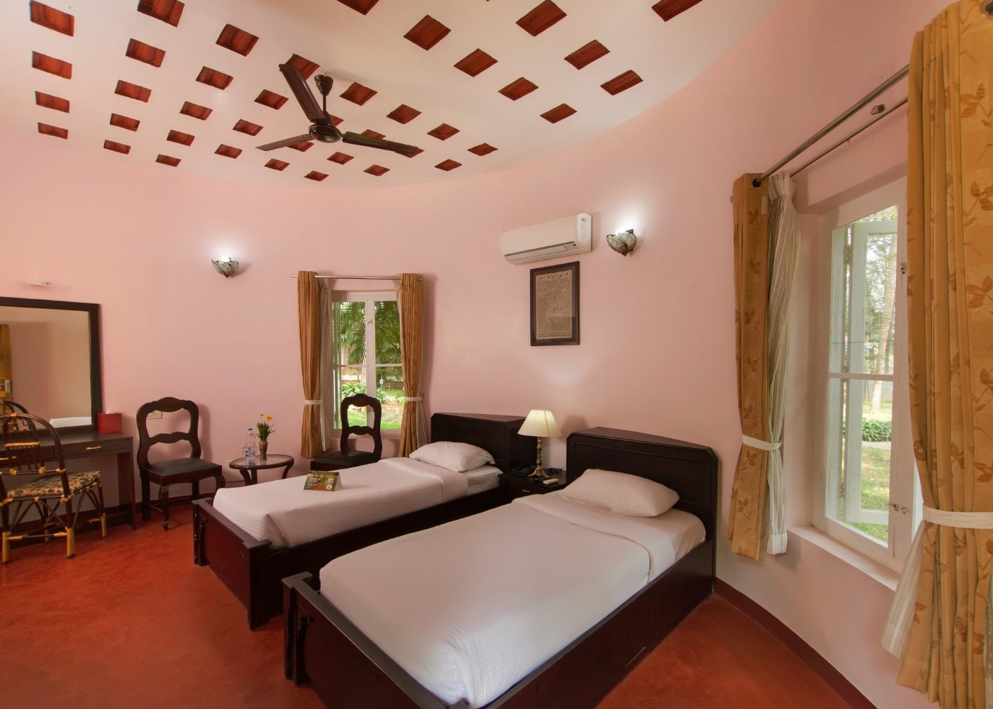 Deluxe Villa view — medicinal garden surroundings